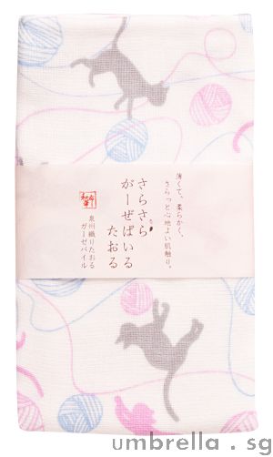 Japan Wafuka Cat & Knit Face Towel