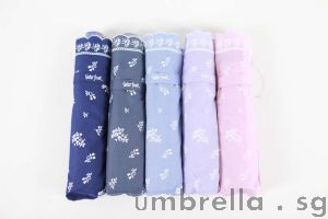 Waterfront Floral Embroidery Folding Umbrella