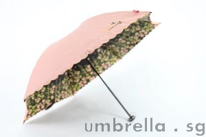 Umbrella Label UV Coated Floral Embroidery Trimmings