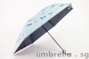 UV Colour Coating Folding Umbrella in Doggy Prints
