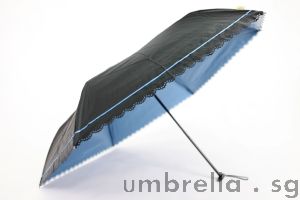 UV Colour Coated Folding Umbrella with Die-cut Trimmings